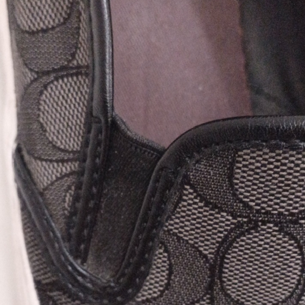 Coach Chrissy Signature Monogram Black and Gray Slip-On Loafers Women's 9.5 - Picture 7 of 16
